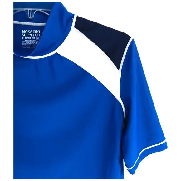 MOSSIMO-Kids Rash Guard- SIZE XL (12/14)- Blue-White-Black-Swim - Picture 5 of 7